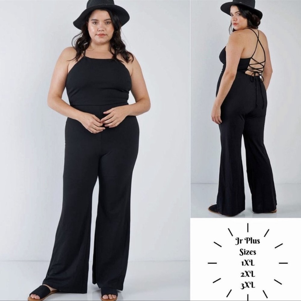Boho misses plus size corset back jumpsuit